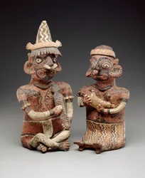 Männliche und weibliche Figur, 100 v. Chr.-400 n. Chr.